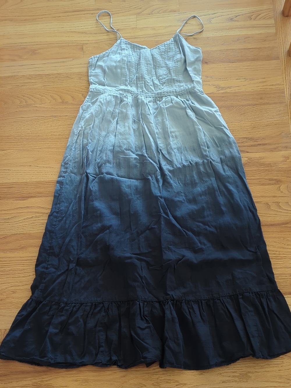 Madewell Blue Ombre Spaghetti-Strap Maxi Dress